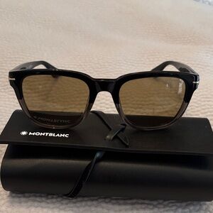 Montblanc Black and Brown Sunglasses with Case